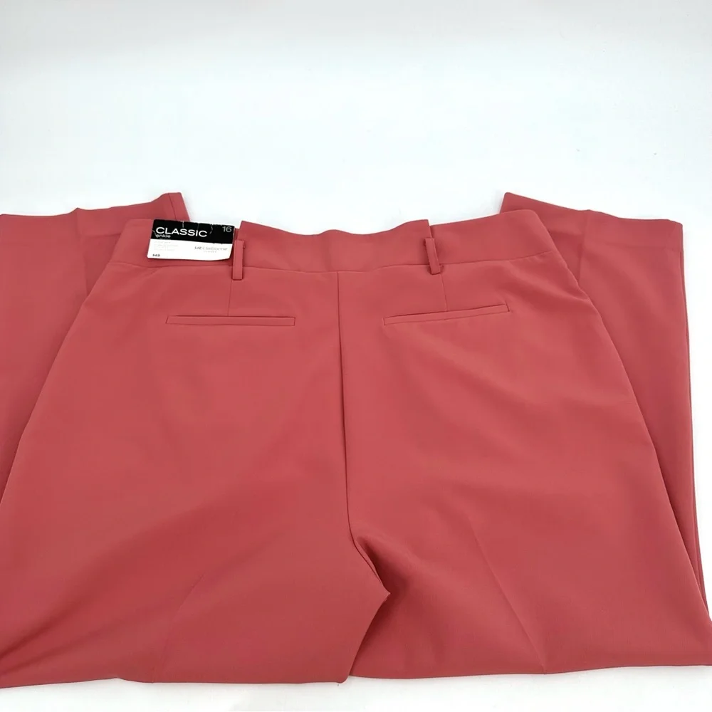 Liz Claiborne Pants Womens 16 Career Classic Dusty Cedar Ankle Taper Office NWD